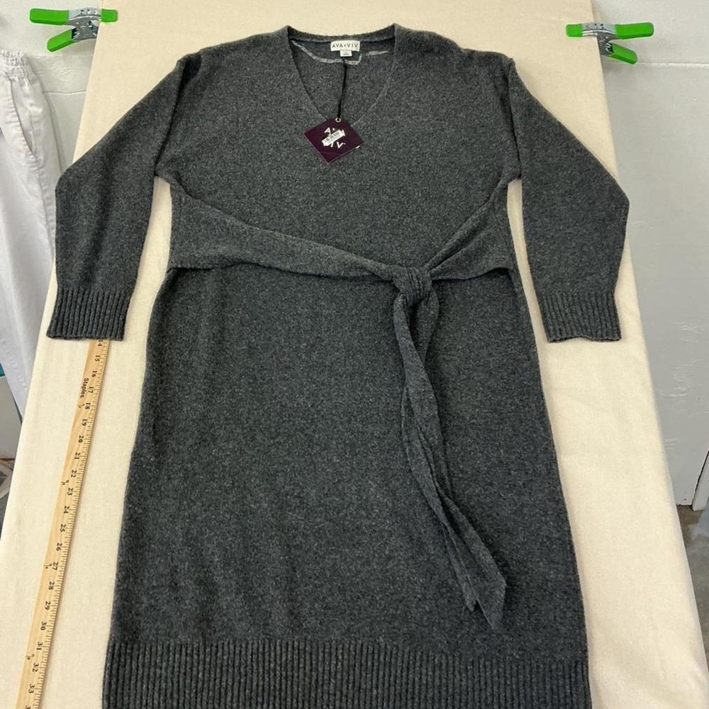 Ava & Viv gray sweater dress